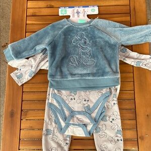 Blue Mickey Mouse Baby Outfit